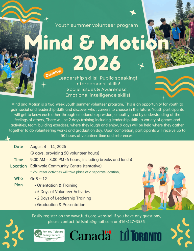 Mind & Motion 2026 - For You Telecare Family Service